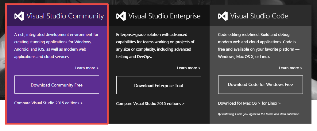 visual studio community edition for mac