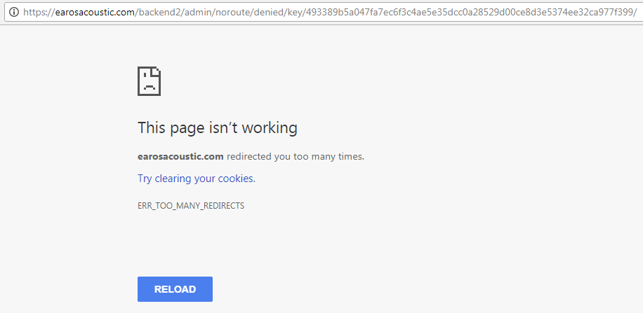 How to fix the `admin/noroute/denied` (`ERR_TOO_MANY_REDIRECTS ...